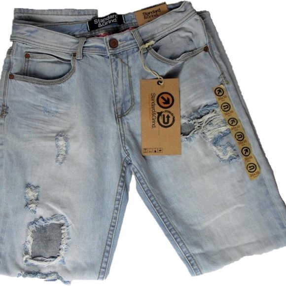Standard & Grind Men's Slim Denim Jeans 30x30 & 32x32 Available - Picture 3 of 3